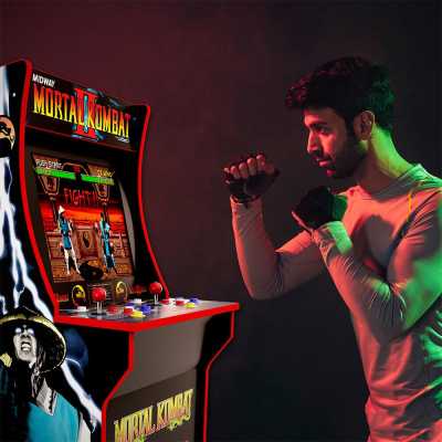 Arcade1Up Mortal Combat Lisanslı Oyun Konsolu Takımı (Sehpalı, Işıklı ve Sandalyeli) - Thumbnail