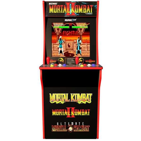 Arcade1Up Mortal Combat Lisanslı Oyun Konsolu Takımı (Sehpalı, Işıklı ve Sandalyeli)
