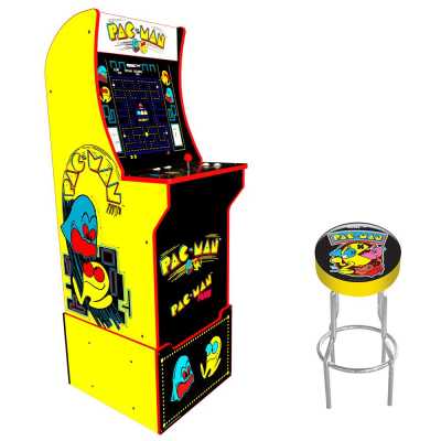 Arcade1Up Pacman Lisanslı Oyun Konsolu Takımı (Sehpalı, Işıklı ve Sandalyeli) - Thumbnail