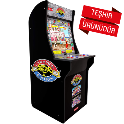 Arcade1Up Street Fighter Lisanslı Oyun Konsolu (Sehpalı) (Teşhir ürünüdür) - Thumbnail