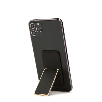 HANDLstick LEATHER BLACK/GOLD Stand Özellikli Telefon Tutucu - Thumbnail