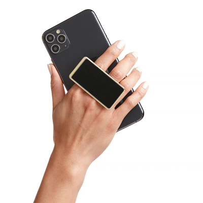 HANDL New York - HANDLstick LEATHER BLACK/GOLD Stand Özellikli Telefon Tutucu HANDL New York - HANDLstick LEATHER BLACK/GOLD Stand Özellikli Telefon Tutucu