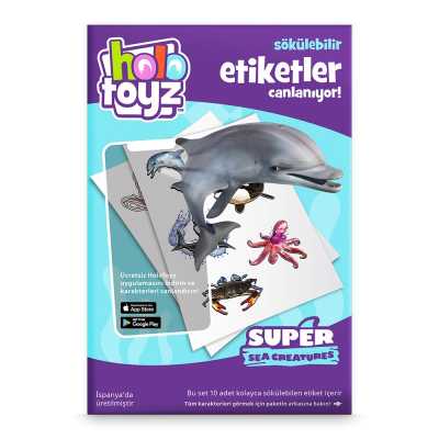 HoloToyz Sticker Super Sea Creatures AR Uyumlu Etiket - Thumbnail