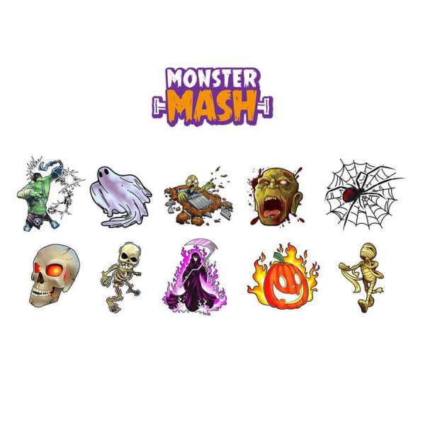 HoloToyz Tattoo Monster Mash AR Uyumlu Geçici Dövme