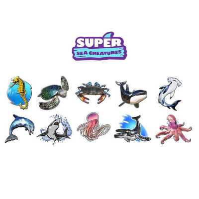 HoloToyz Tattoo Super Sea Creatures AR Uyumlu Geçici Dövme - Thumbnail