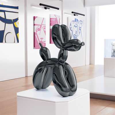 Jeff Koons Balloon Dog (Large) Graphite Black - Thumbnail