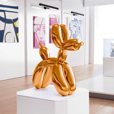 Jeff Koons Balloon Dog (Large) Orange Gold - Thumbnail