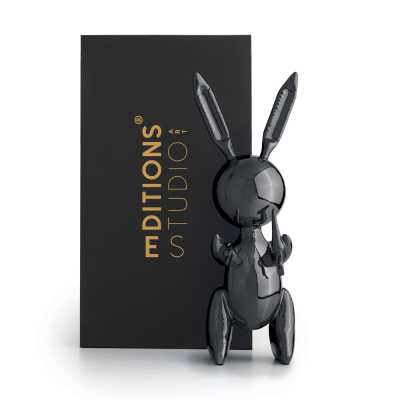 Jeff Koons Balloon Rabbit (XL) Graphite Black - Thumbnail