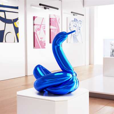 Jeff Koons Balloon Swan (Large) Blue - Thumbnail