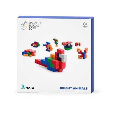 Pixio Bright Animals İnteraktif Mıknatıslı Manyetik Blok Oyuncak - Thumbnail