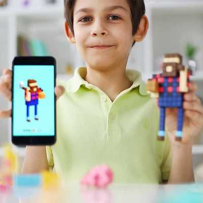 Pixio Happy Family İnteraktif Mıknatıslı Manyetik Blok Oyuncak - Thumbnail