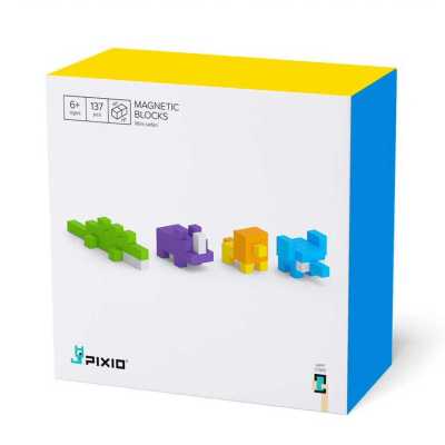 PIXIO - Pixio Mini Safari İnteraktif Mıknatıslı Manyetik Blok Oyuncak