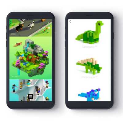 Pixio Mini Dinos İnteraktif Mıknatıslı Manyetik Blok Oyuncak - Thumbnail
