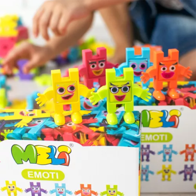Meli Toys Blok Oyuncak Emoti Happy - Thumbnail