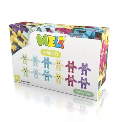 Meli Toys - Meli Toys Blok Oyuncak Emoti Rainbow