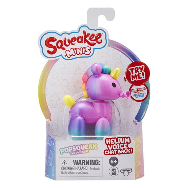 Squeakee Minis İnteraktif Balon Oyuncak Unicorn Rainbow